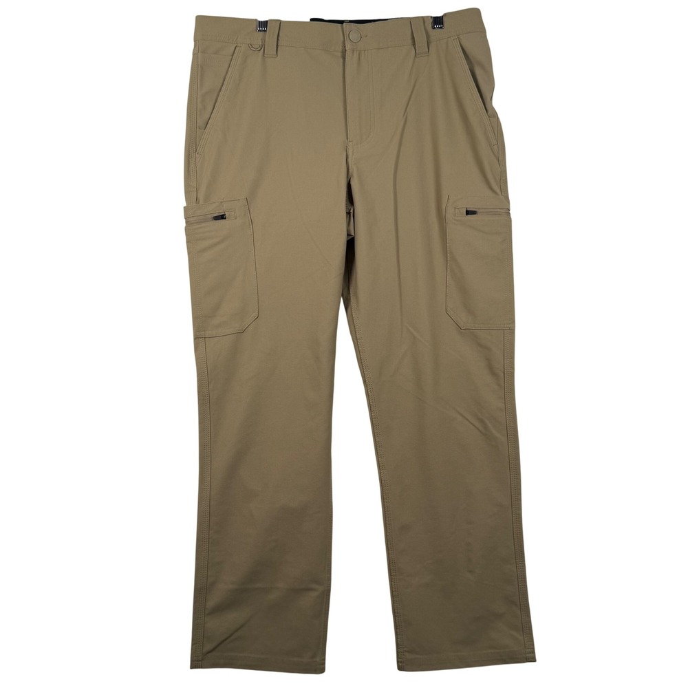 Wrangler Men 34x29 Cargo Pant Tan Stretch Flex Waist Performance Hiking Tactical